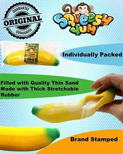 JA-RU Stretchy Banana Squishy Toys (12 Units) Anxiety Stress Relief Toys |... - Picture 1 of 32