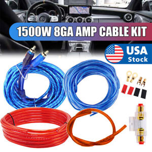 Power 1500W 8Gauge Amp Kit Amplifier Install Wiring UltraLow Bass Complete Cable