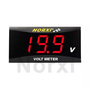 Koso Motorcycle Voltmeter 12V Digital Voltage Meter Waterproof for Scooter RED - Picture 1 of 8