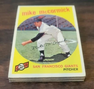 Giants Lot 15: 1959 Topps 148 McCORMICK 198 Davenport 275 SANFORD Worthington ++ - Picture 1 of 5