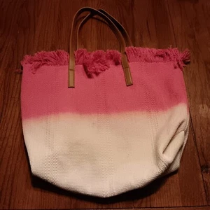 Bunulu Pink & White Woven Hand Bag - Picture 1 of 15