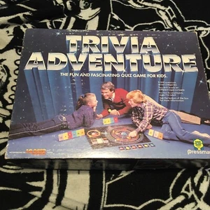 Trivia Adventure Board Game Pressman 1983 VINTAGE Retro Outer Space 99% Complete - Picture 1 of 3