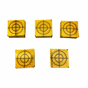 100PCS YELLOW REFLECTOR SHEET 30X30MM REFLECTIVE TARGET FOR TOTAL STATION 1.18IN - Picture 1 of 5