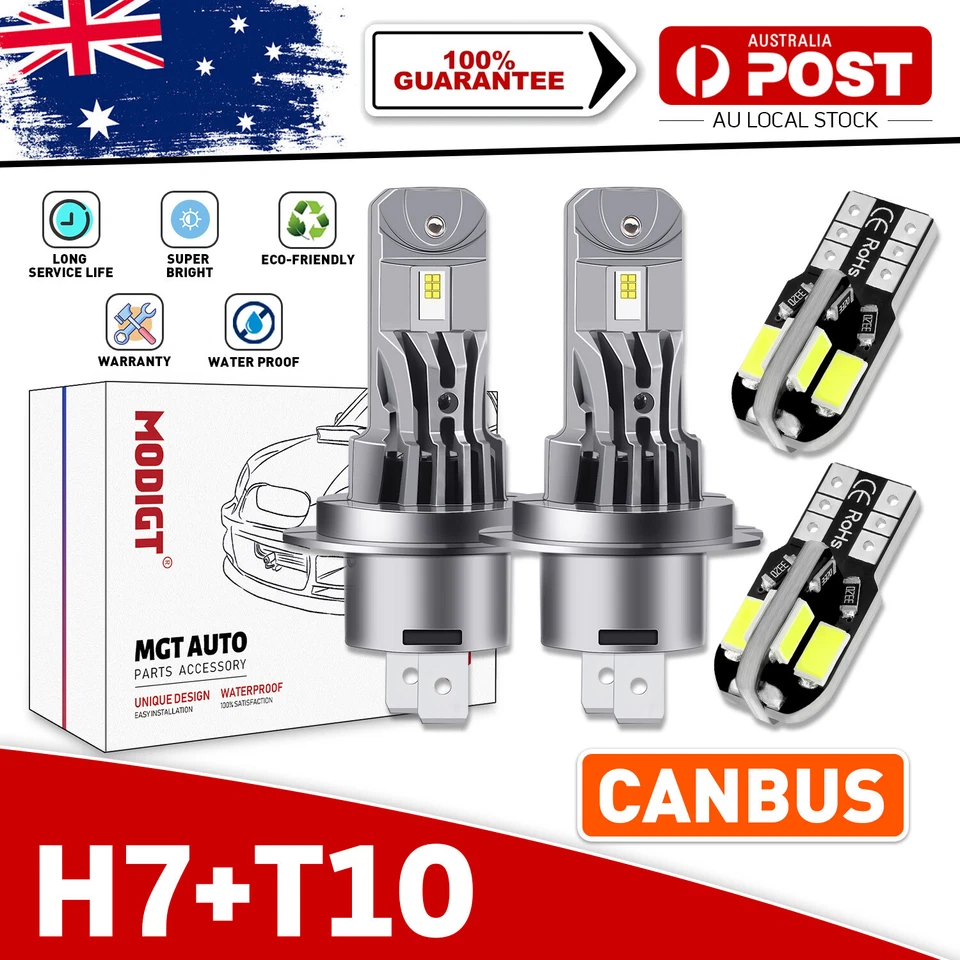 NEW H7 LED Headlight Error Free For Mercedes Benz M-Class 2004-2014 Halogen 1:1 - image 1 of 4