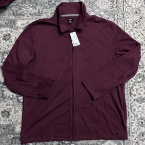 Alfani Full Zip Jacket Size XL Burgundy - Picture 1 of 3