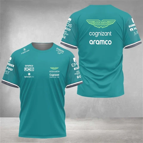2023 Aston Martin T Shirt AMF1 Mens Fernando Alonso T Shirt Formula 1 Cover