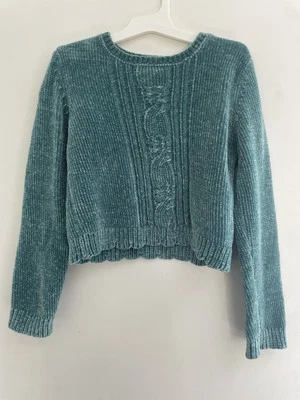 Suéter Tommy Bahama Niño Niña Verde Sólido Tejido con Cable Poliéster Manga Larga M 7/8 Foto 1 de 4