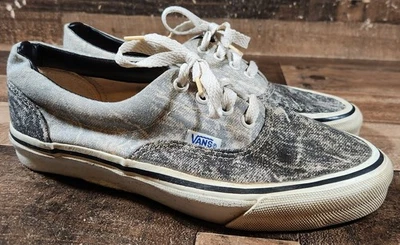 Vintage Vans Mens 6 Blue Gray Acid Wash Grunge Punk USA Made 70s 80s  - Image 1 of 4