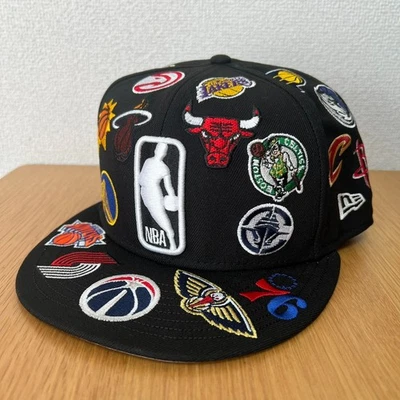 New Era 59FIFTY Logo Scramble NBA All Over Black Unisex Fitted Cap 14734035 - Image 1 of 4
