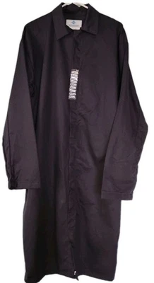 Flame Resistant Food Processing Lab Coat, Medium, NavyBlue, C09UJLCFS USA made!  - Image 1 of 4