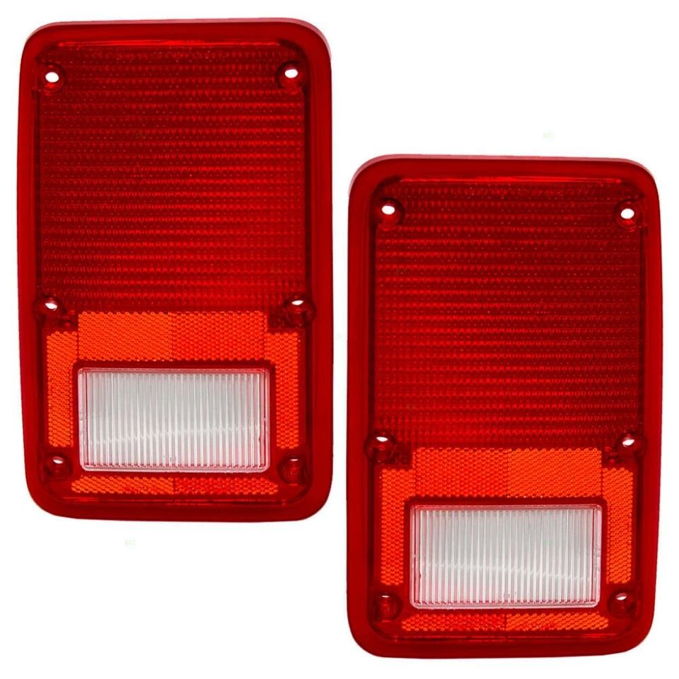 For 1978-1993 Dodge Truck Van Tail Light Lens Driver and Passenger Side Pair Foto 1 de 1