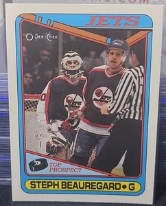 90-91 O-Pee-Chee Stephane Beauregard Rookie 🚨🚨🚨 Winnipeg Jets  - Picture 1 of 2