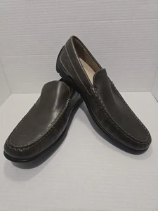 ECCO Shoes Mens 46 Classic Moc 2.0 Slip On Loafers Brown Leather Casual Low - Picture 1 of 12
