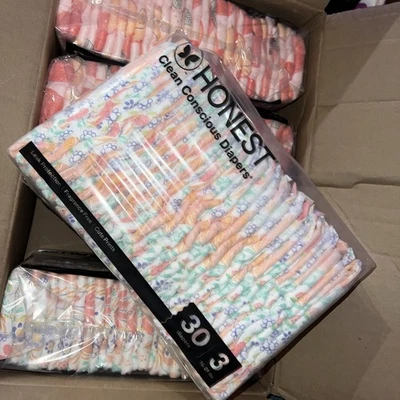 Pañales Honest tamaño 2, 160 unidades, 4 paquetes de 60 toallitas Foto 1 de 4