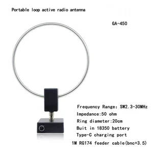 Empfangs Ring Loop Antenne Radio SW 2,30-30MHz Kurz Mittelwelle 20dbi 50ohm - Bild 1 von 10