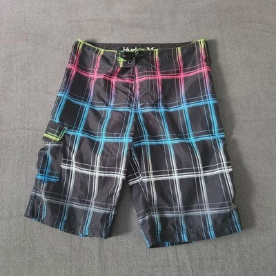 HURLEY BOARDSHORTS Boys Size 18 Multicolor SWIM SHORTS Beach - Image 1 of 4