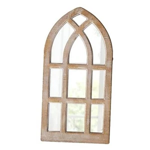 Small Rustic Arched Window Mirrors for Wall Decor Living Room 8 X 16 Inch, - Picture 1 of 7