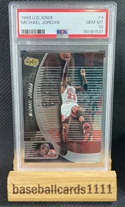 PSA 10 - 1998-99 Upper Deck UD Ionix #4 Michael Jordan Chicago Bulls HOF BB6 - Picture 1 of 3