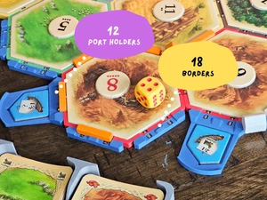 Port Holders Magnetic for Hex Style Settlement Board Game Piece Organization - Picture 1 of 2