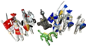 Safari Ltd Medieval Mini PVC Figures LotKnights Horses Weapons Dragon Catapult - Picture 1 of 8