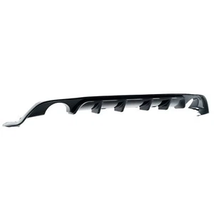 For VW Golf 7 VII Facelift 17-Series GTI GTD Rear Diffuser Diffuser Gloss BLACK - Picture 1 of 4