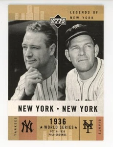 Upper Deck Legends of New York 2001 #153 Lou Gehrig/Mel Ott casi nuevo o mejor - Imagen 1 de 2