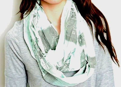 Bufanda City Of London Estampado Infinito Algodón Viscosa Ligera Mujer NUEVA Foto 1 de 4