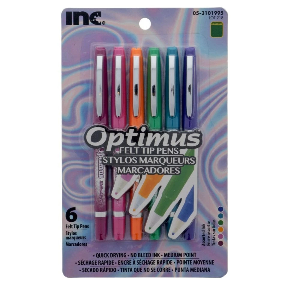 INC 6 bolígrafos con puntas de fieltro estuche de 18 ENVÍO GRATUITO Foto 1 de 1