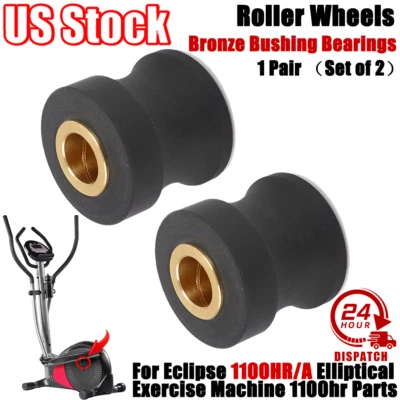 1 Pair Roller Wheels For Eclipse 1100HR/A Elliptical  Exercise Machine 1100hr - Image 1 of 4
