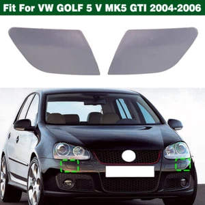 Pair Headlight Washer Spray Jet Nozzle Cover For VW GOLF 5 V MK5 GTI 2004-2006 - Picture 1 of 9