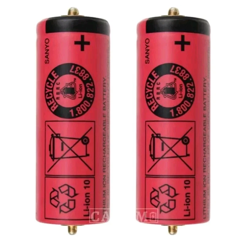 2 NEW Sanyo Braun Series Battery 1300mAh 81377206 UR18500Y Pulsonic Silk Epil - Image 1 of 1