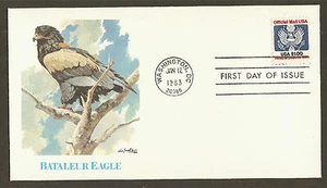 #O132 $1 - Great Seal - Official Mail - Bataleur Eagle Fleetwood FDC - Picture 1 of 2