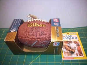 DAN MARINO SIGNED! Wilson MINI SIZE Replica NFL FOOTBALL New In Box + Booklet - Picture 1 of 11