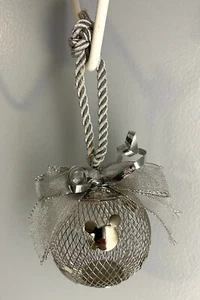 Disney World Silber Weihnachten Urlaub Ornamente Netz befüllbar Ball Mickey Mouse - Bild 1 von 6
