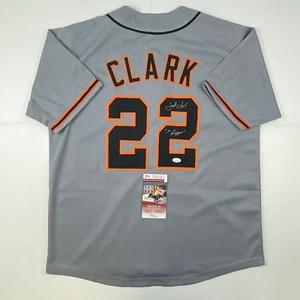 Autographed/Signed Jack Clark The Ripper San Francisco Grey Jersey JSA COA Auto - Picture 1 of 4