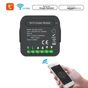 3A 100~240V Tuya WiFi Smart Curtain Swtich QS-WIFI-CP03 Remote for Electric - Picture 1 of 8