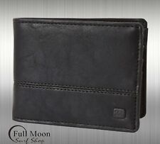 New Billabong  Dimension Black Bi-Fold Mens Faux Leather Wallet