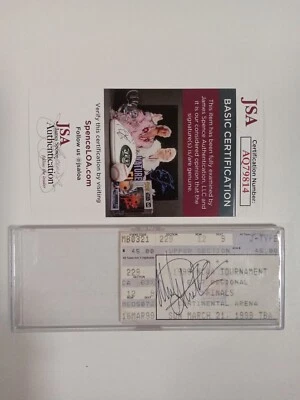 Michael Strahan Signed 1999 NCAA Ticket Stub JSA - 1 # - Image 1 of 4
