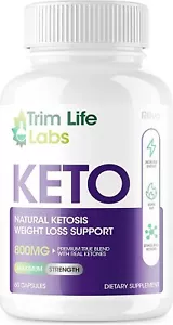 Trim Life Keto Advanced Weight Loss Supplement Ketosis Pills (60 Capsules) - Picture 1 of 6
