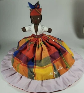 African American Soft Cloth "Reversible" Doll Hand Made In St.Martin Beautiful!! - Picture 1 of 8