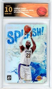 2021-22 Donruss Optic Splash! Holo #11 LeBron James - Graded HCWG 10 - Picture 1 of 3