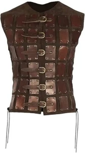 Leather Brigantine - Adventurer, kurz, Herren Larp & Sca Leder Körperpanzer; fa - Bild 1 von 6