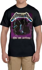 METALLICA RIDE THE LIGHTNING PUNK Rock Band Black T Shirt - Picture 1 of 1