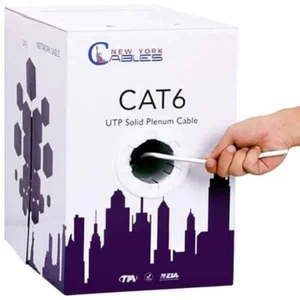 NEW 1000ft Cat6 Plenum CCA UTP 23AWG 550Mhz Ethernet LAN Cable White - Picture 1 of 3
