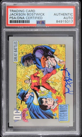 1991 Jackson Bostwick Legends Shazam! Signed Card (PSA/DNA Slabbed) Cover