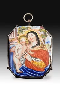 Reliquary. Silver, enamel. 17th Century - Picture 1 of 6
