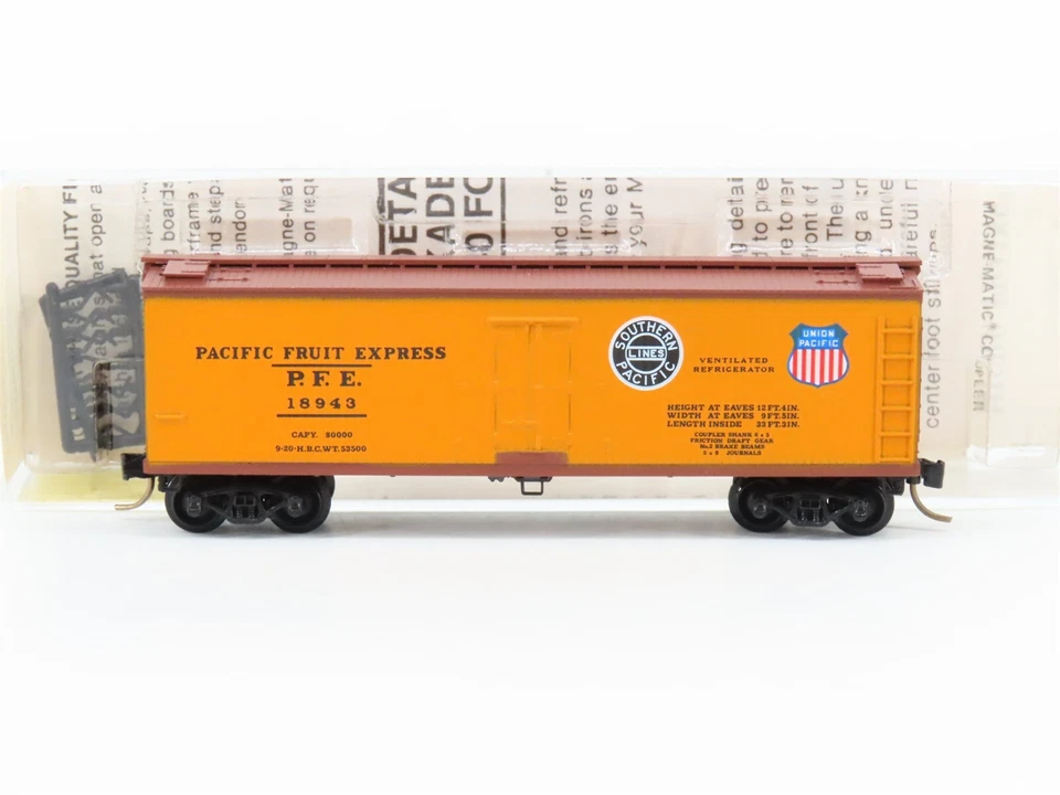 N Kadee Micro-Trains MTL 47060 SP UP PFE Pacific Fruit Express 40' Reefer #18943 - Image 1 of 4