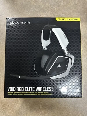 Corsair VOID RGB Elite Wireless Gaming Headset - White - Image 1 of 3