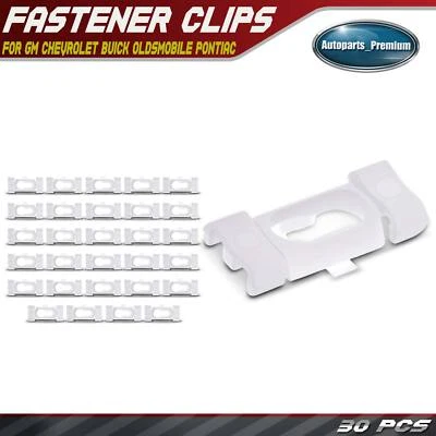 30 piezas sujetadores de clip de moldura de revelación de cinturón de nailon para GM blanco 20199675 Foto 1 de 4
