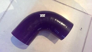 TOG 2 INCH 51mm 90 DEGREE SILICONE HOSE BEND ELBOW BLACK- 102MM EACH END - Picture 1 of 3